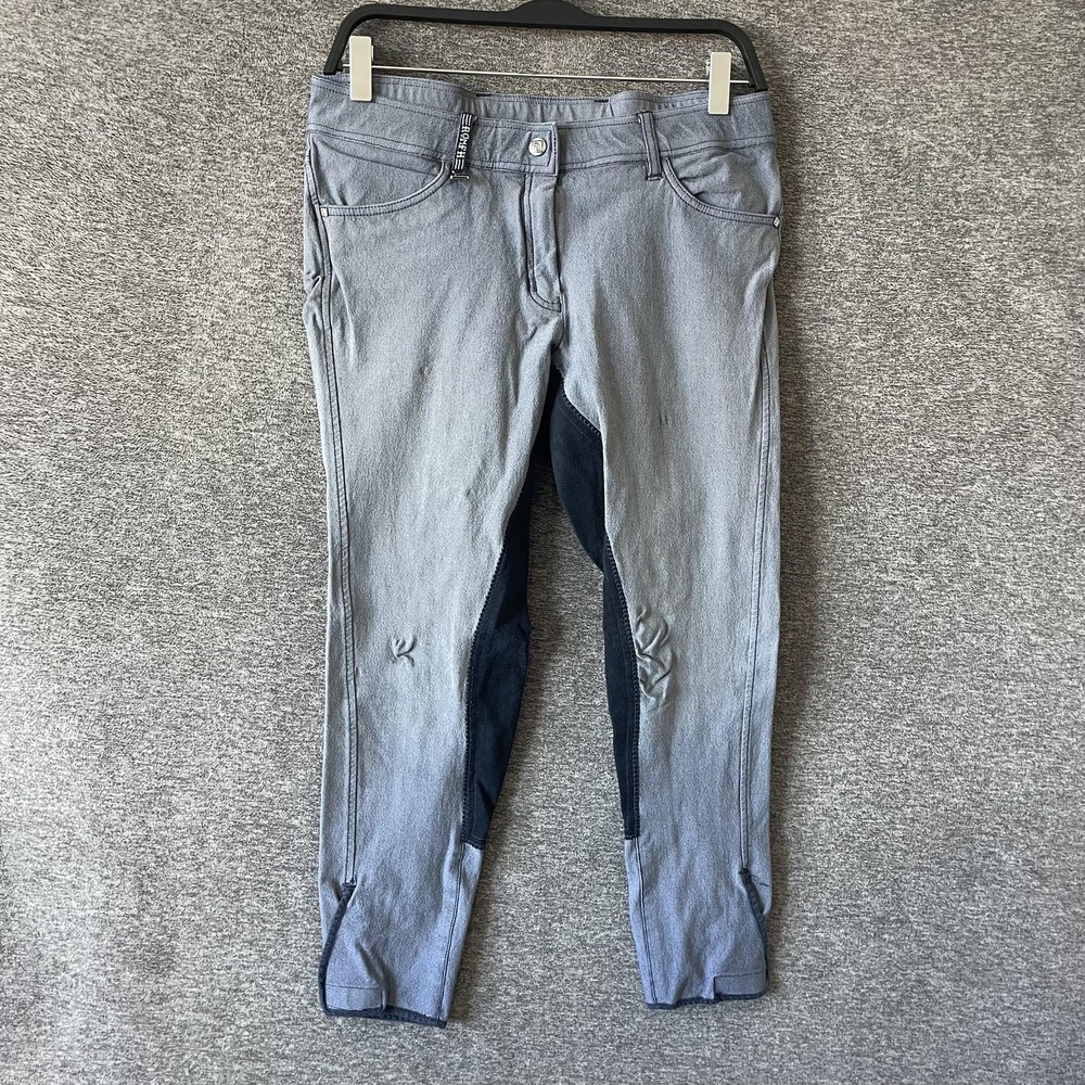 ROMFH Pants Womens 30 Gray Full Seat Riding Jegging Breeches Equestrian